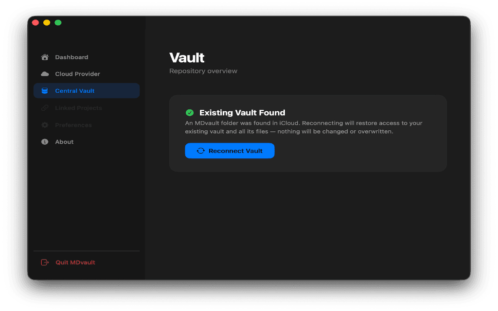 MDvault screenshot 1